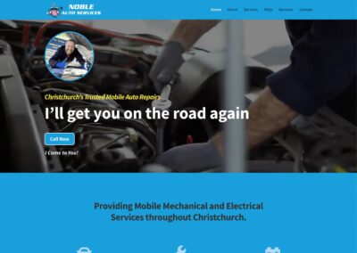 Noble Auto Services Website Homepage